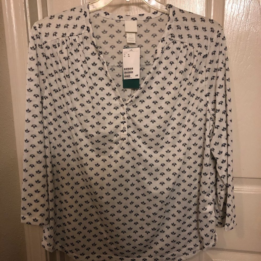 H&M Long Sleeve Blouse XL NWT